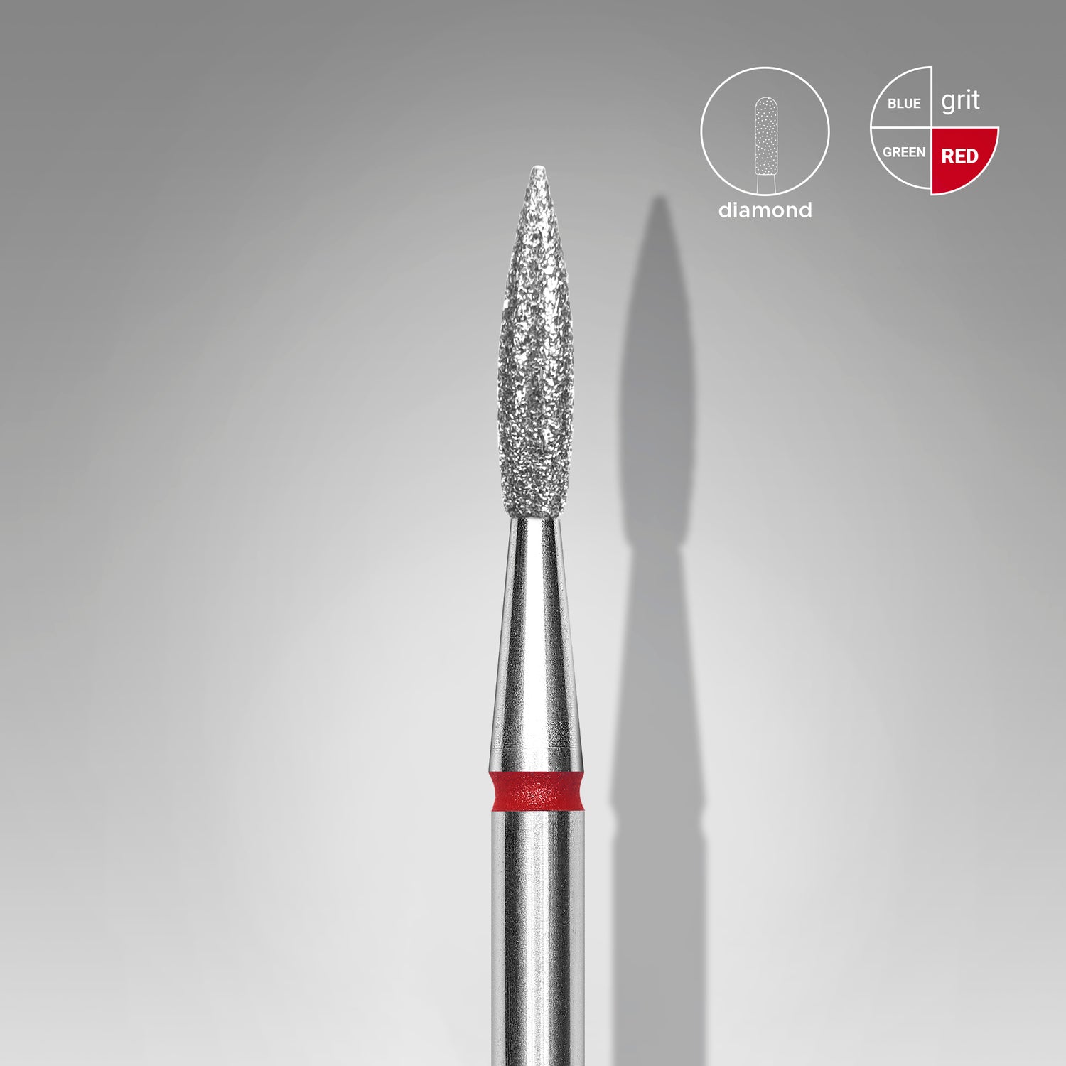 STALEKS Diamond Frees Bit Pointed Flame Red EXPERT 2,3 mm (FA11R023/8)